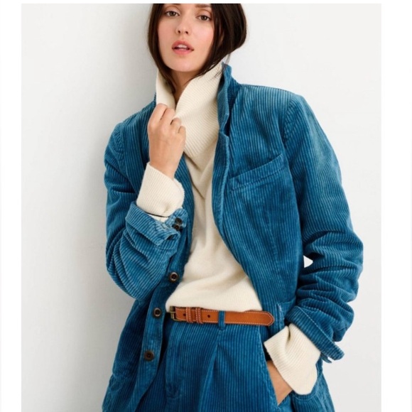 Alex Mill Jackets & Blazers - Alex Mill Blue‎ Indigo Cotton Tie Dyed Boyish Corduroy Blazer Sz. XXL